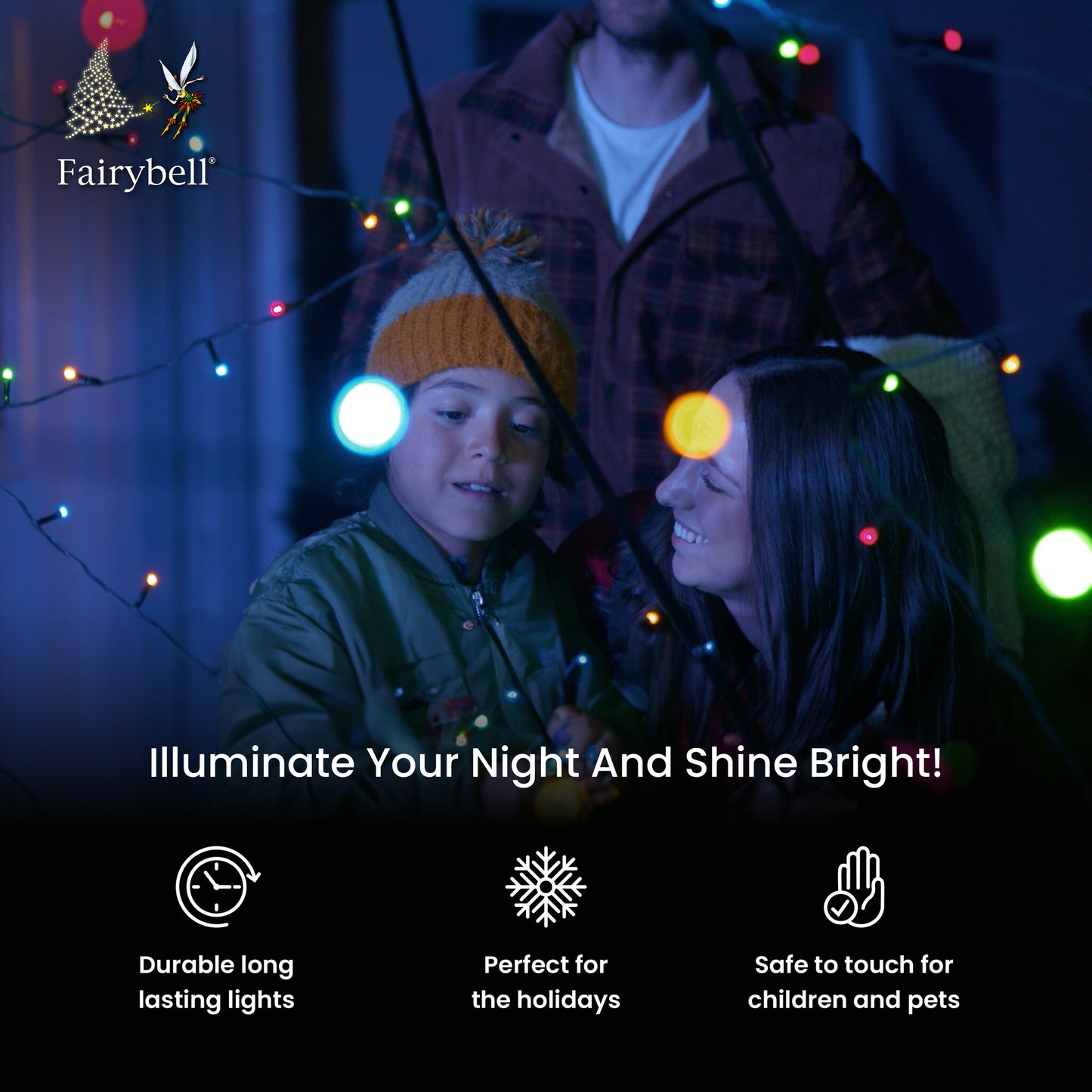 Fairybell | 25ft | 1,500 LED lights | Blue/Green