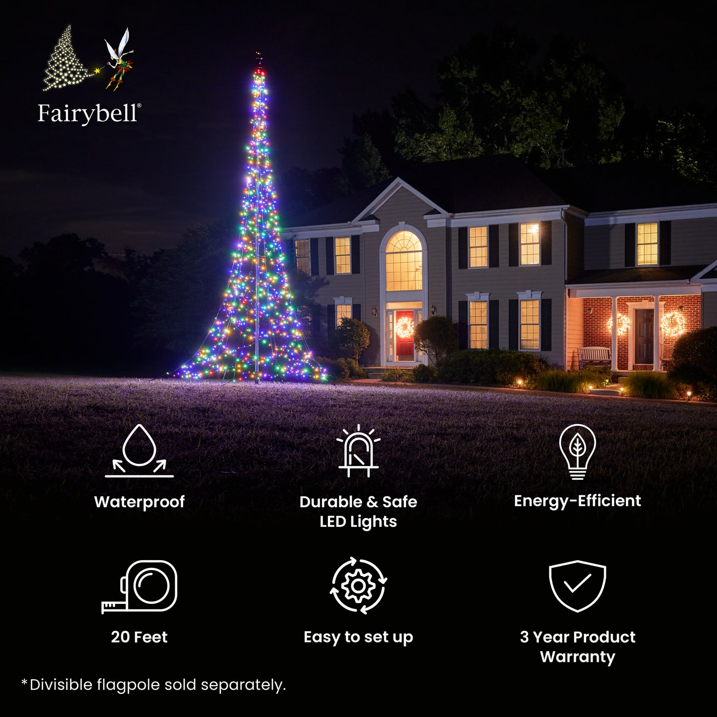 Fairybell | 20ft | 900 LED lights | Multicolor