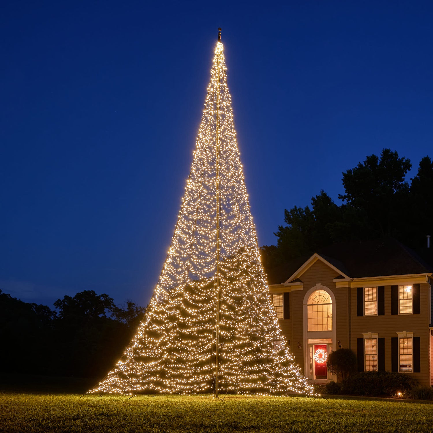 Flagpole Christmas trees